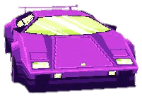 Purple lamborghini pixel art